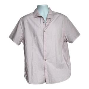 Denim & Flower Ricky Singh Short Sleeve Button Down Shirt Pink X Large